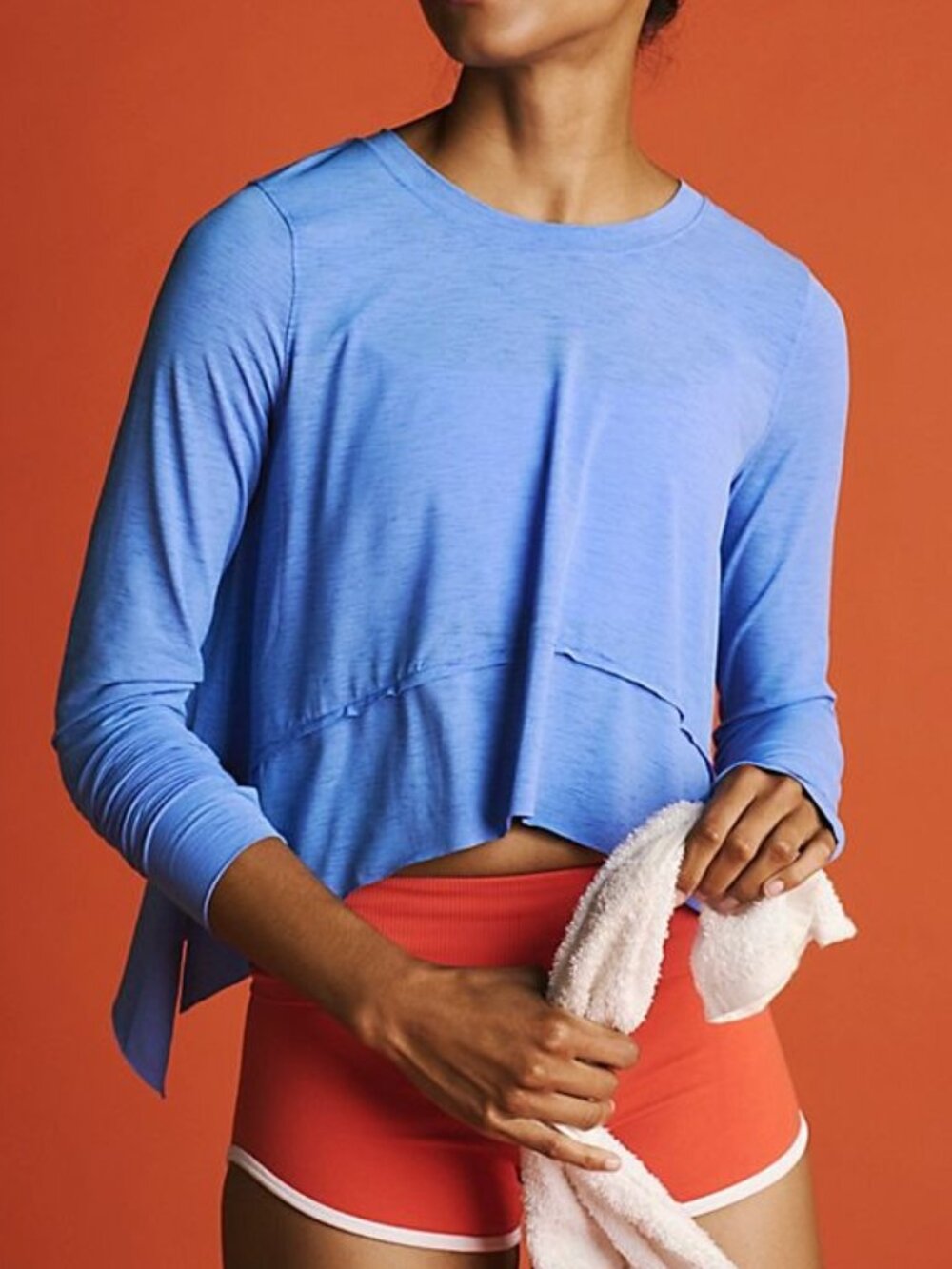 FP Movement Tempo UV Protection Long Sleeve Tee - Riviera Blue - Size Large
